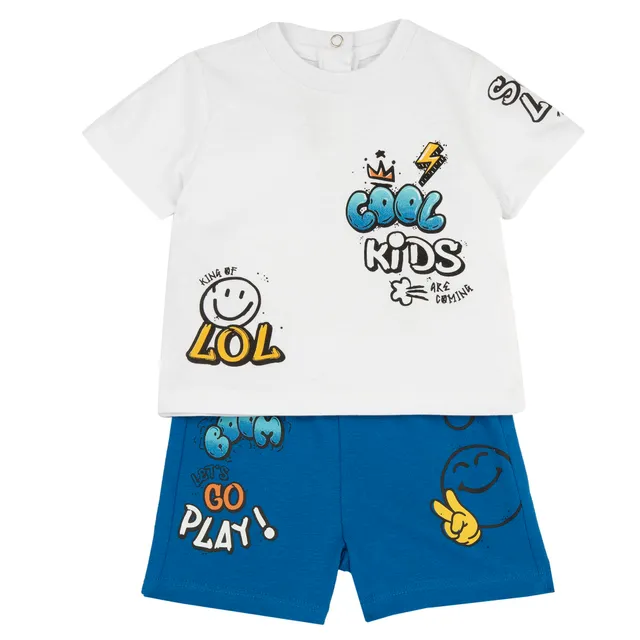 chicco-jungen-set-mit-t-shirt-und-shorts-aus-weichem-stoff-designed-in-italy image 1