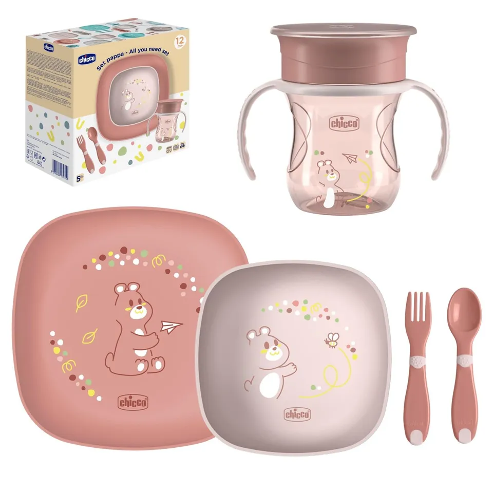 chicco-pappa-set-12-m-rosa-5-teiliges-essensset image 1