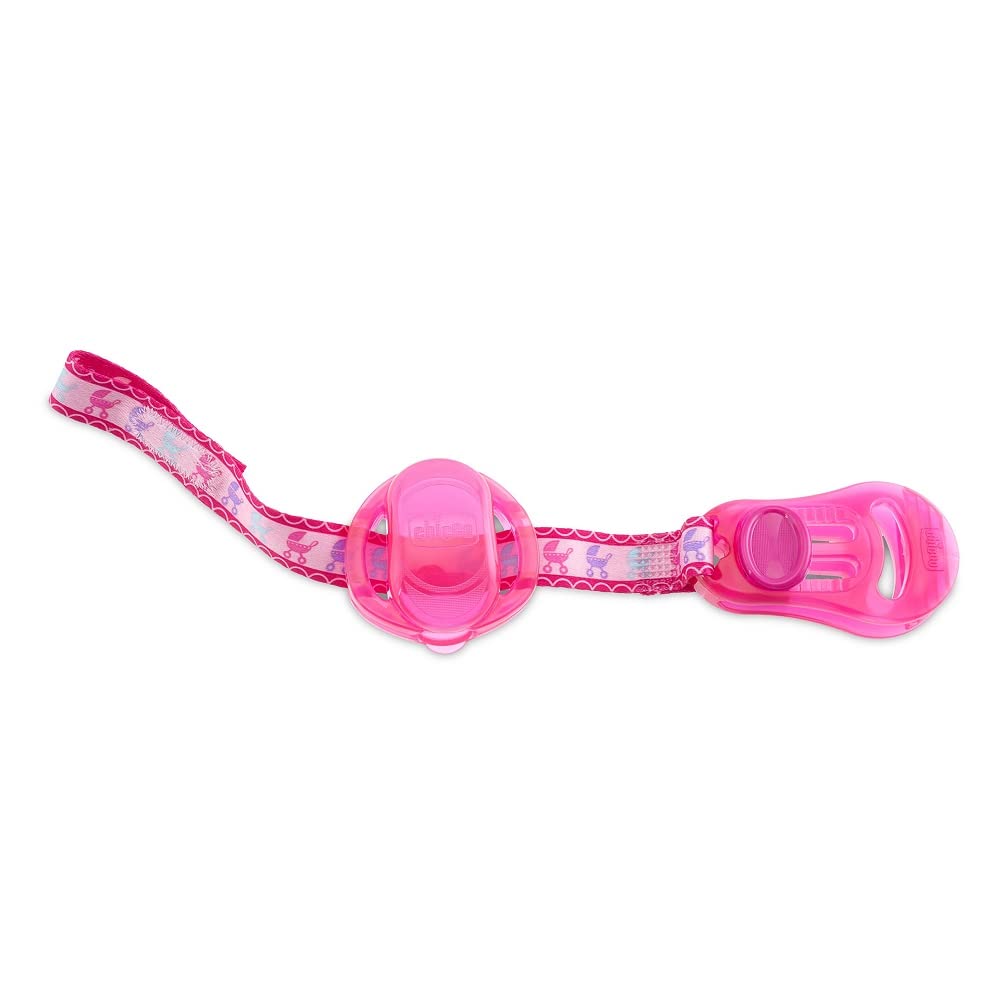 chicco-schnullerband-mit-saugerschutz-und-clip-rosa image 2