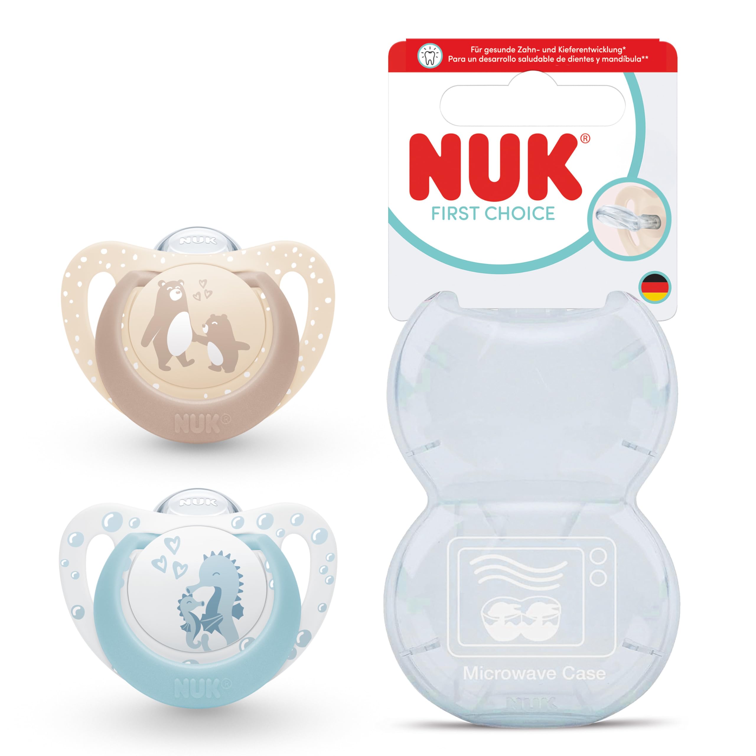 nuk-first-choice-baby-schnuller-0-6-monate-orthodontisch-beruhigt-99-aller-babys image 1