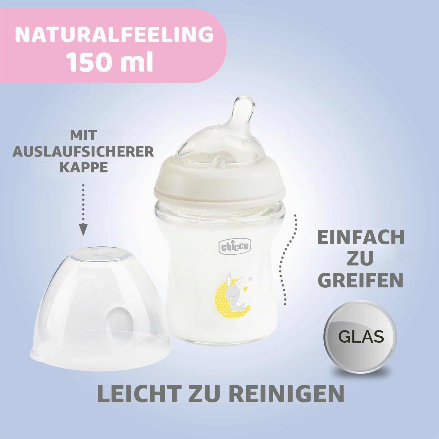 chicco-natural-feeling-anti-kolik-glasflasche-0-monate-150-ml image 6