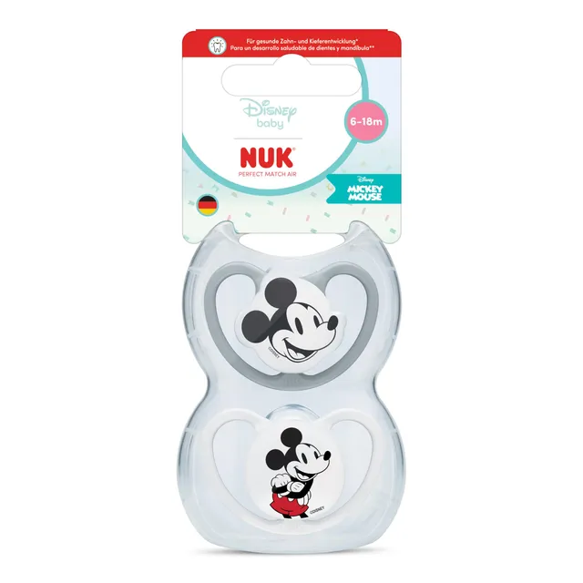 nuk-perfect-match-air-baby-schnuller-6-18-monate-disney-micky-maus-2-st-ck image 1