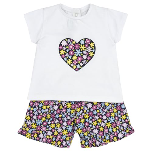 chicco-baby-m-dchen-set-mit-t-shirt-und-shorts-aus-weichem-stoff-mit-h-bschem-kr image 4