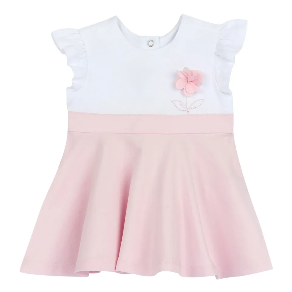 chicco-m-dchen-kleid-kurzarm-leichte-baumwolle-festkleid-designed-in-italy image 1