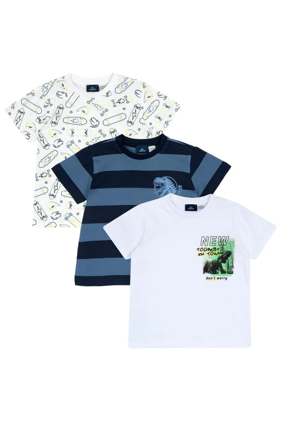 chicco-kinder-t-shirt-3er-set-kurzarm-100-baumwolle image 1