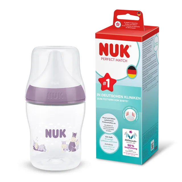 nuk-perfect-match-babyflasche-150-ml-anti-kolik-temperature-control-silikonsauge image 1