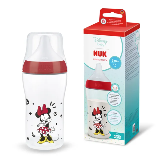 nuk-perfect-match-babyflasche-260-ml-3-monate-minnie-maus image 1