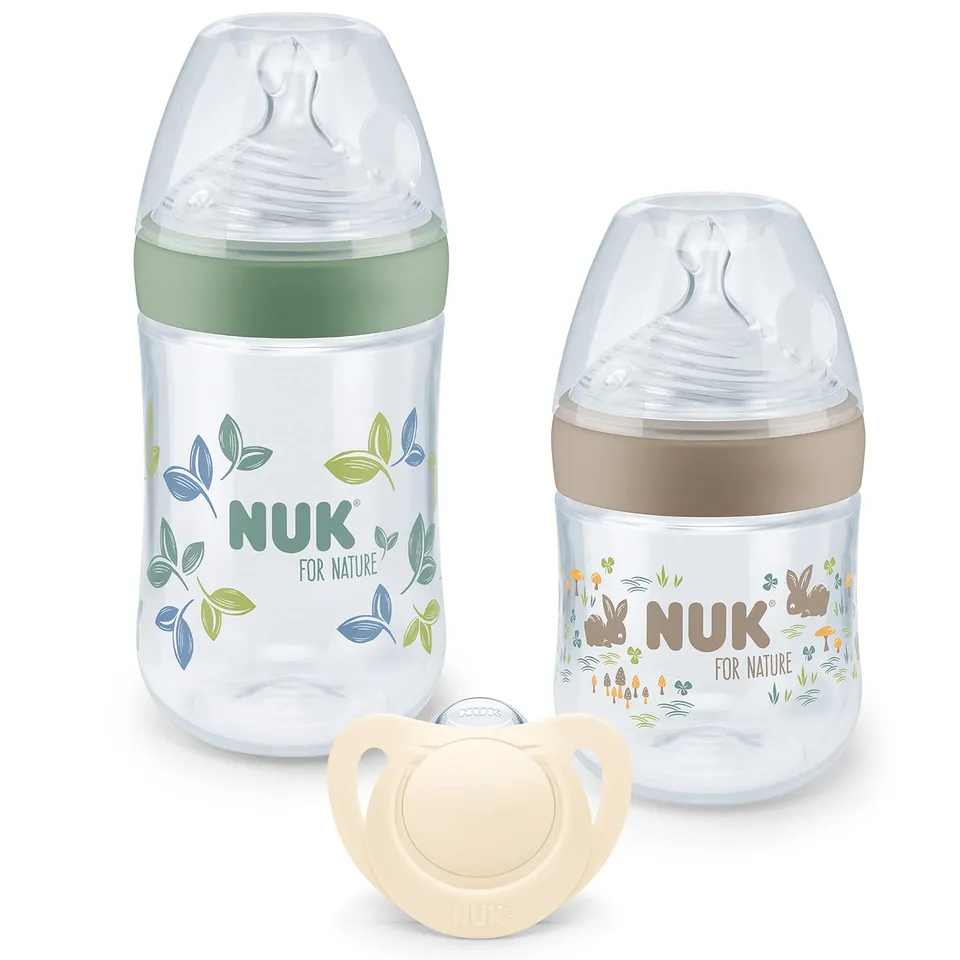 nuk-for-nature-start-set-2-babyflaschen-150-ml-260-ml-2-schnuller-0-6-monate-100 image 1
