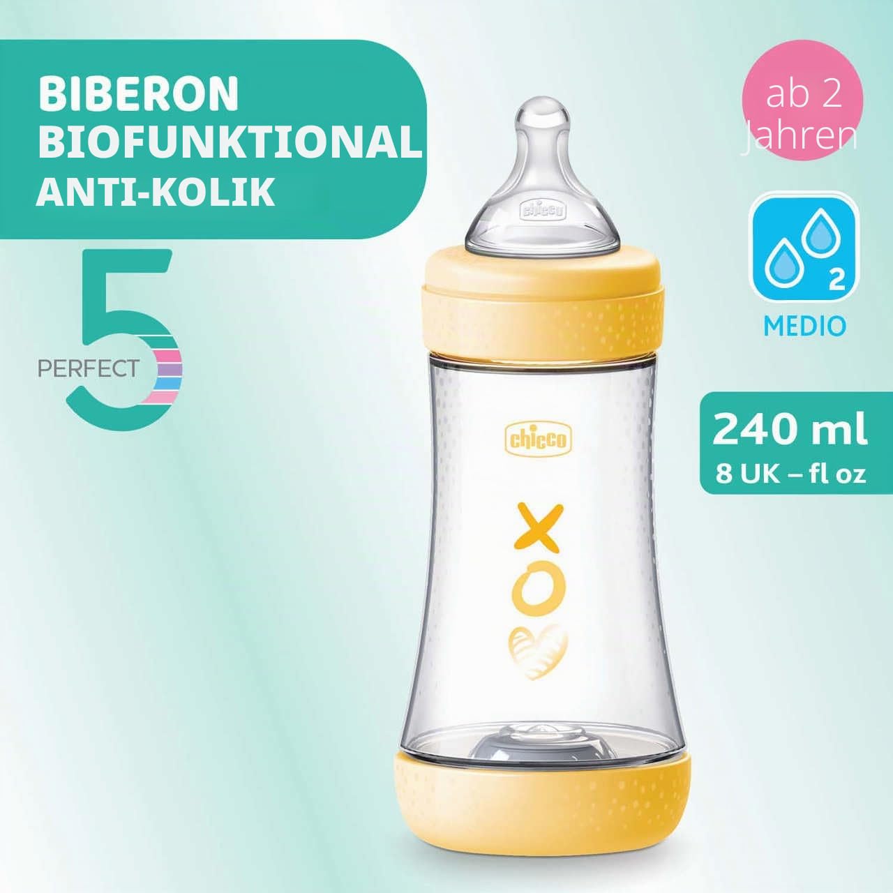 chicco-perfect-5-anticolic-saugflasche-240-ml-medium-flow-2-monate-intui-flow-sy image 2