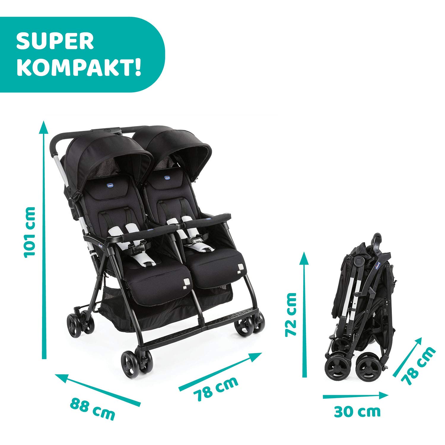chicco-ohlal-twin-geschwisterwagen-zwillingsbuggy-bis-15-kg-mit-verdeck image 6