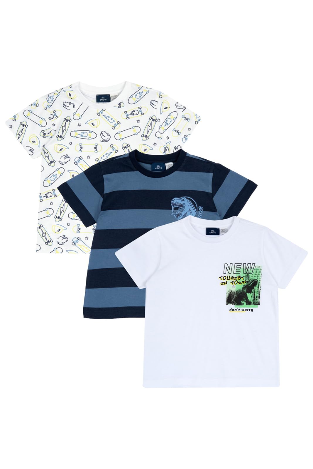 chicco-kinder-t-shirt-3er-set-kurzarm-100-baumwolle image 1