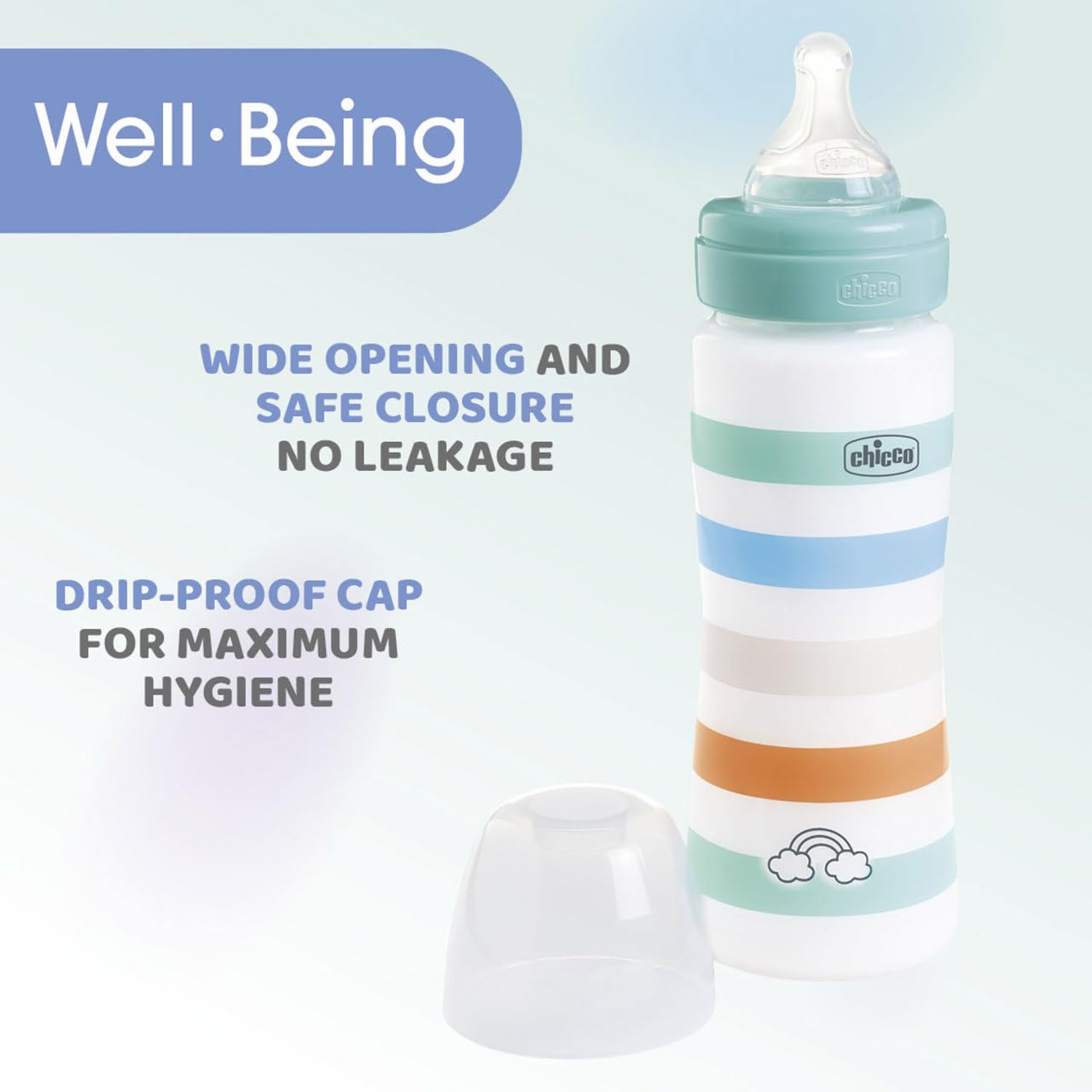 chicco-well-being-babyflasche-330-ml-4-monate-schneller-fluss-orange image 4
