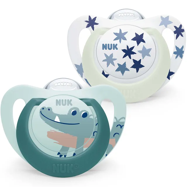 nuk-star-babyschnuller-18-36-monate-day-night-green-crocodile-2-st-ck image 1
