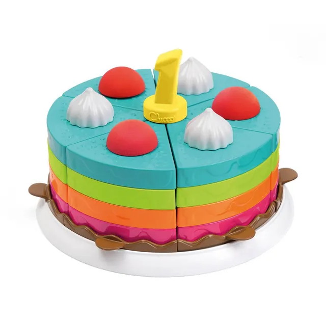 chicco-montessori-dekorierbarer-kuchen-42-teile-stapel-und-rollenspiel-12-36-mon image 1