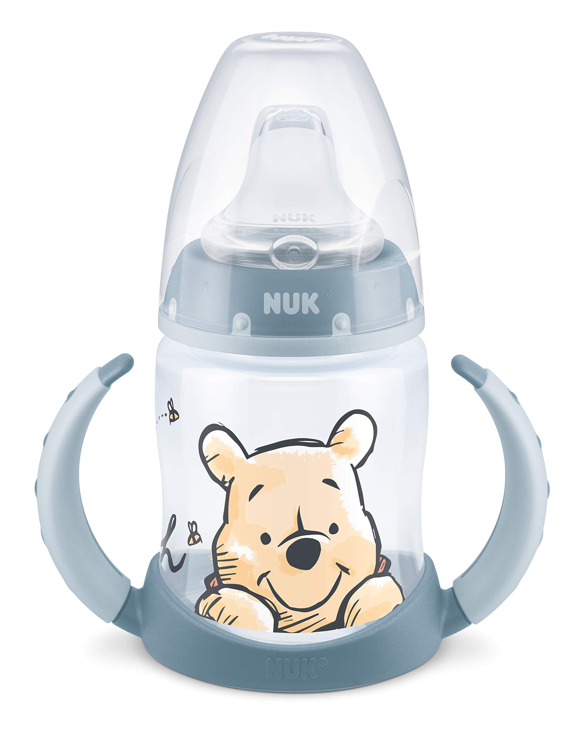 nuk-first-choice-trinklernflasche-150-ml-6-18-monate-winnie-puuh-blau-mit-temper image 1