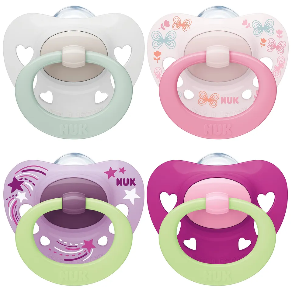 nuk-signature-schnuller-4er-set-2x-signature-night-mit-leuchteffekt-silikon-0-6- image 1