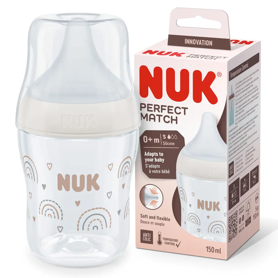nuk-perfect-match-babyflasche-150-ml-silikon-small-regenbogen-ab-0-monate image 1