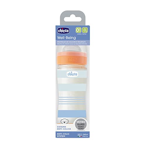 chicco-well-being-babyflasche-aus-glas-240-ml-normaler-fluss-physiologischer-sil image 7