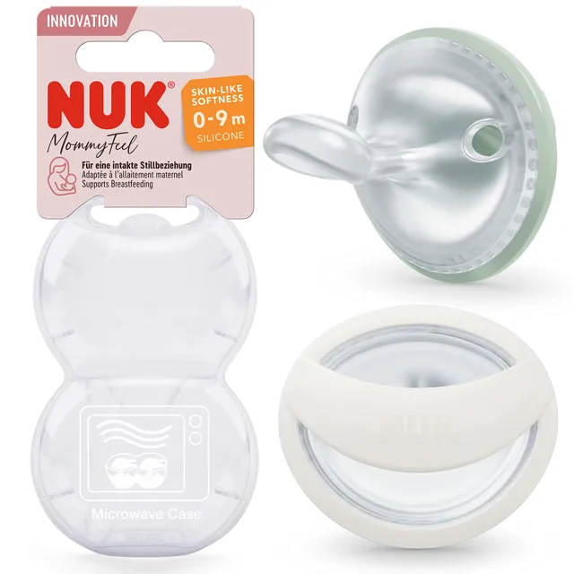 nuk-mommyfeel-babyschnuller-0-9-monate-stillfreundlicher-sauger-bpa-freies-silik image 1
