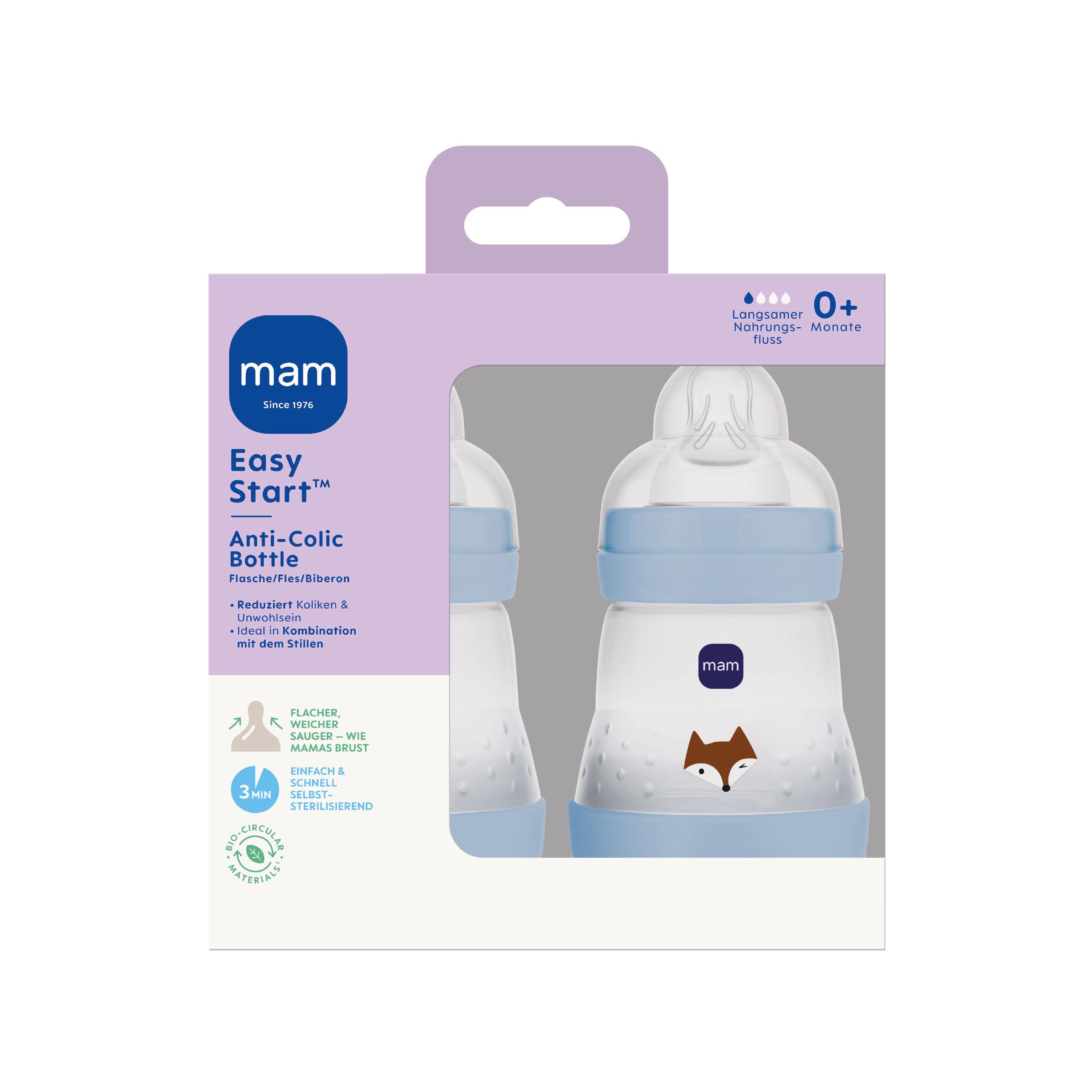 mam-easy-start-anti-colic-babyflasche-160-ml-0-monate-gr-1-fuchs-2-st-ck image 3