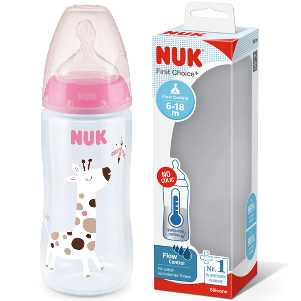 nuk-first-choice-babyflasche-6-18-monate-temperature-control-flow-control-anti-c image 1