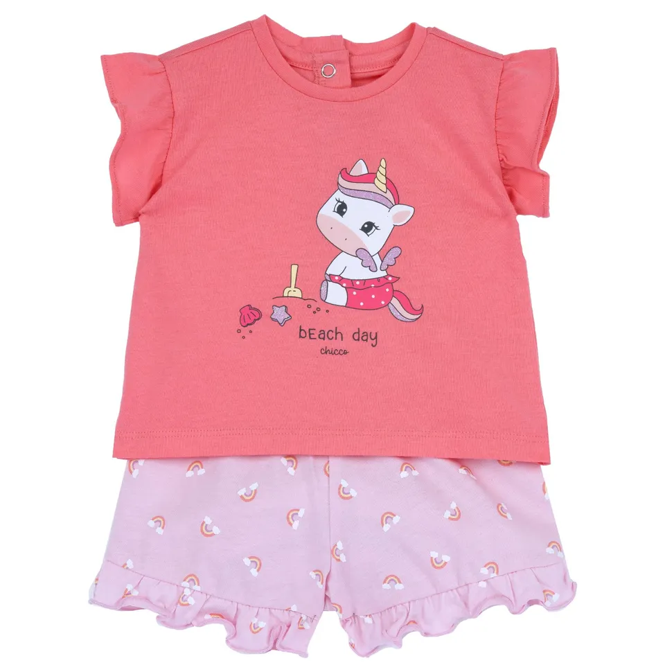 chicco-baby-m-dchen-set-mit-t-shirt-und-shorts-designed-in-italy-2 image 1