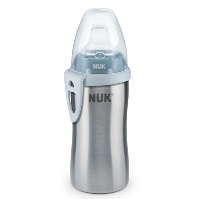 nuk-active-cup-trinklernflasche-aus-edelstahl-215-ml-ab-12-monaten-auslaufsicher-2 image 1