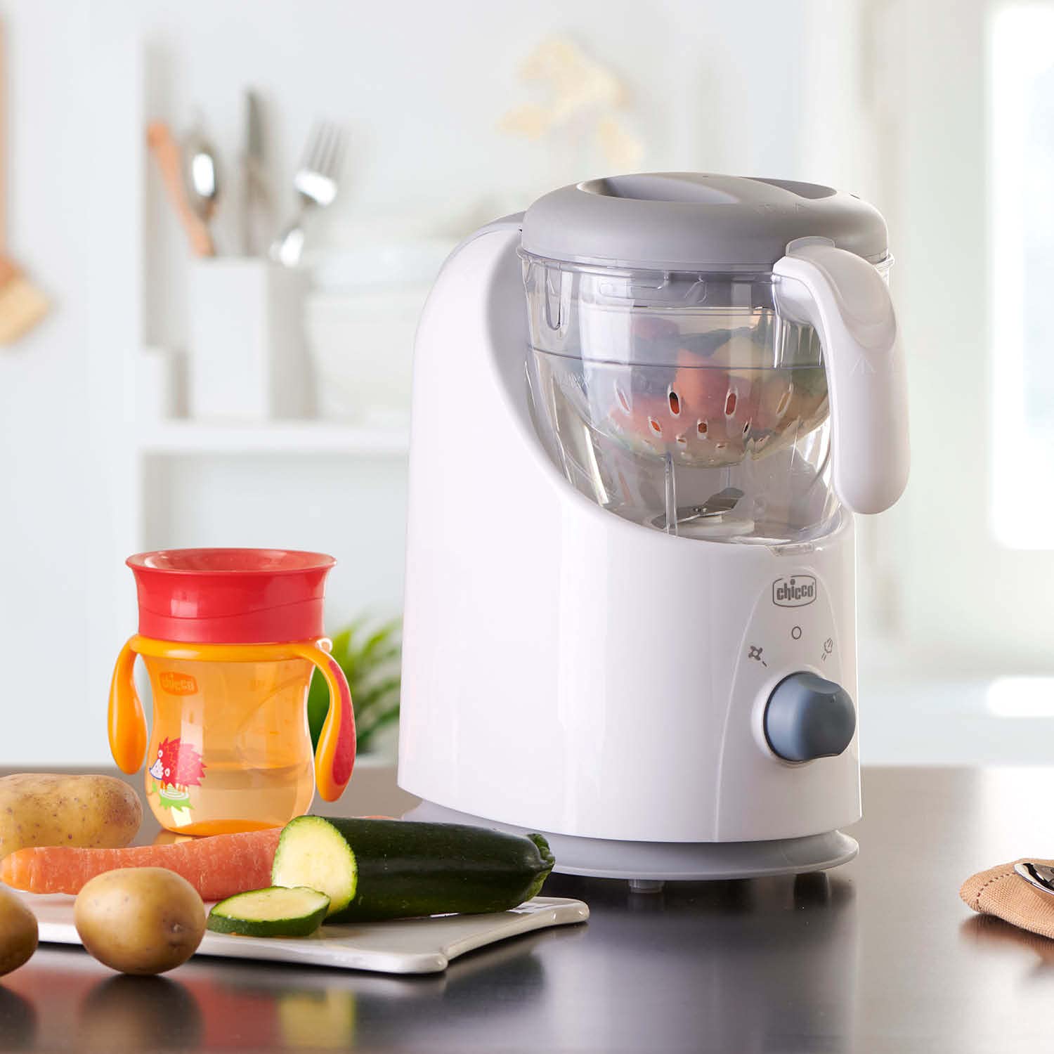 chicco-easy-meal-multifunktions-babynahrungszubereiter-dampfgarer-mixer-und-spei image 7