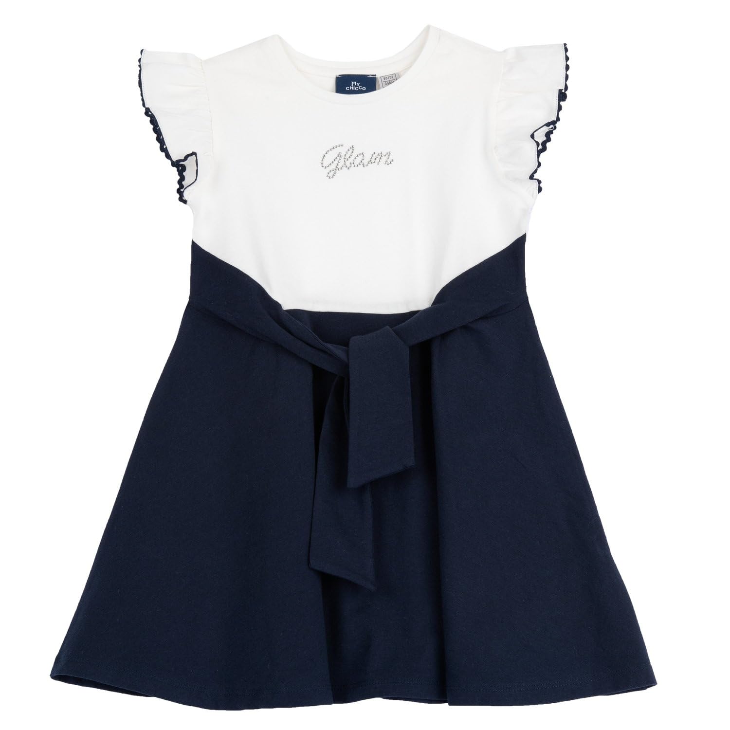 chicco-m-dchen-kleid-elegantes-kurzarm-kleid-aus-leichter-baumwolle-ideal-als-fe-2 image 1
