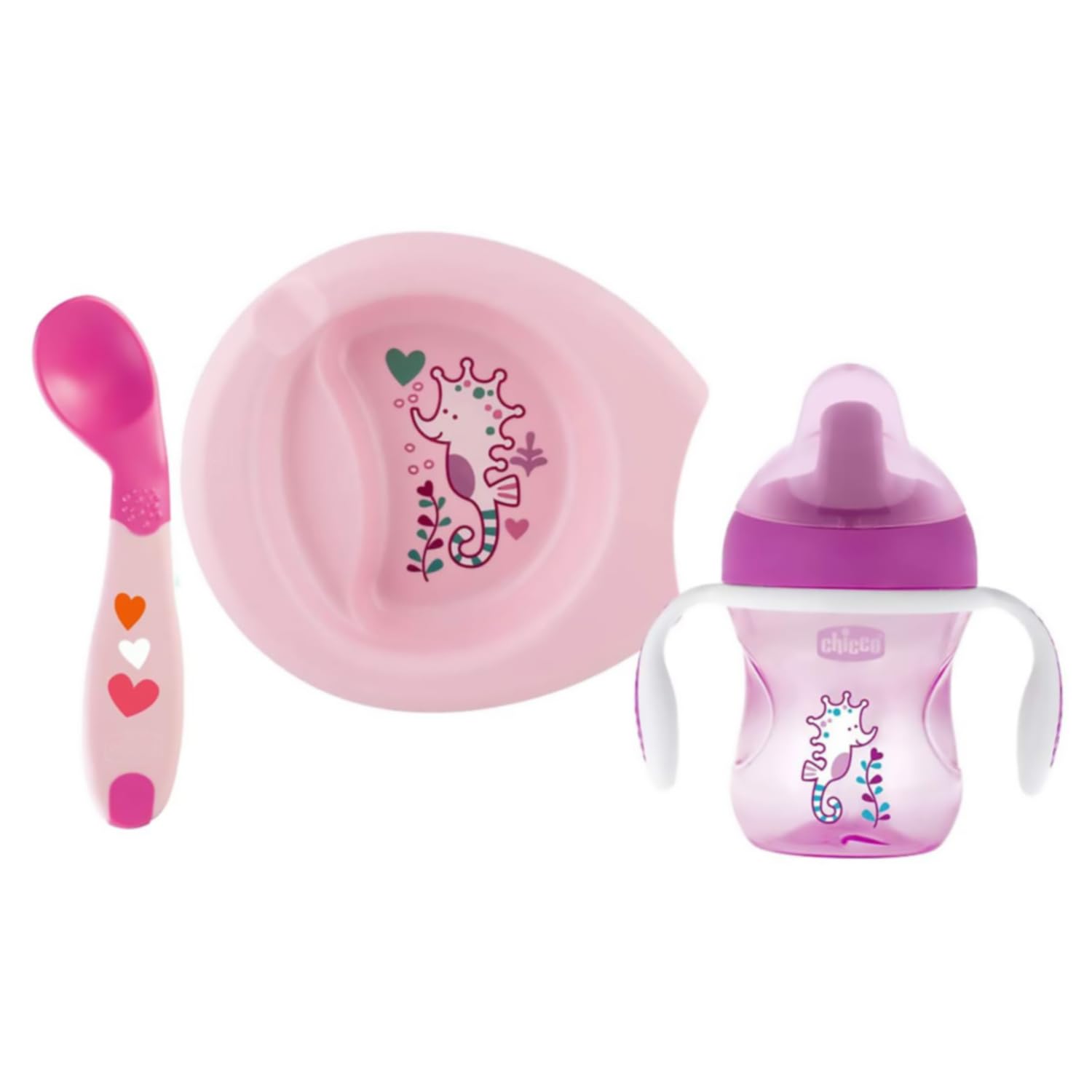 chicco-geschenkset-6-baby-geschirrset-teller-becher-l-ffel image 1