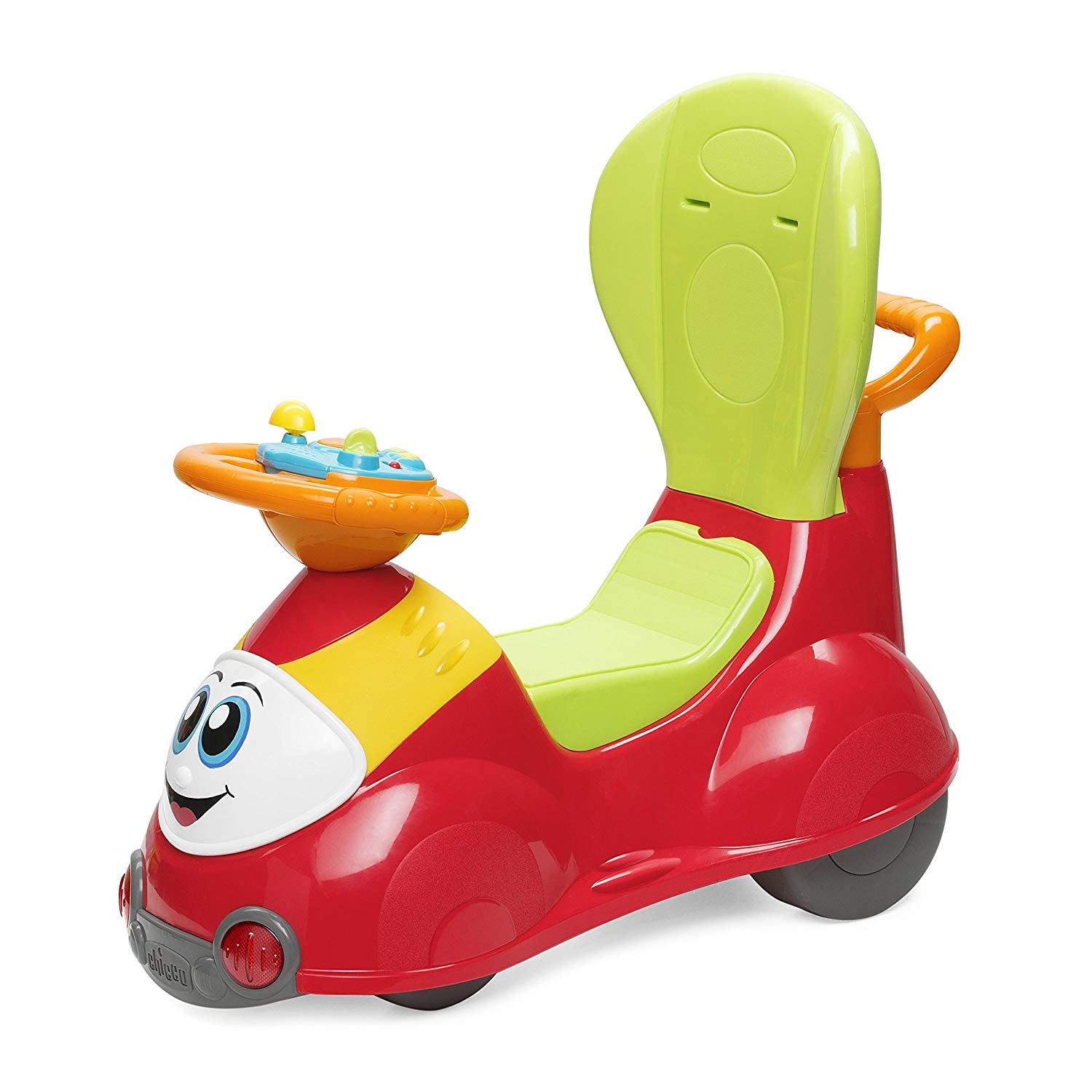 chicco-quattro-4-in-1-aufsitzauto-rutscher-schaukel-lauflernhilfe-mit-elektronik image 2